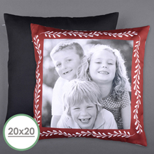 Red Frame Personalised Photo Large Pillow Cushion Cover 20