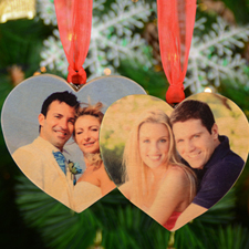 Personalized Wooden Photo Heart Ornament