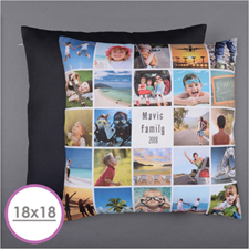 Instagram White Personalised 24 Collage Photo Pillow 18X18  Cushion (No Insert) 