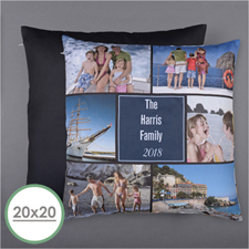 Personalised Six Collage Photo Pillow 20X20  Cushion (No Insert) 