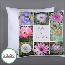 Personalised 8 Collage Photo Pillow 20X20  Cushion (No Insert) 