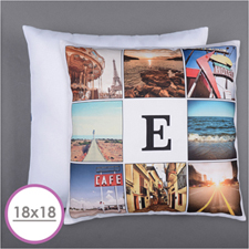 Instagram Personalised 8 Collage Photo Pillow 18X18  Cushion (No Insert) 