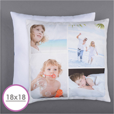 Personalised 4 Collage Photo Pillow 18X18  Cushion (No Insert) 