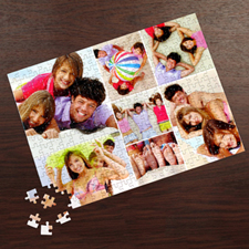Personalised White Seven Collage 12X16.5 Personalised Photo Jigsaw Puzzle Photo Puzzle