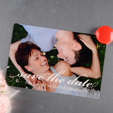 Personalised Photo Save The Date Magnet 4x6 Large
