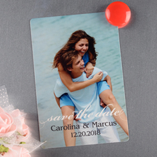 Portrait Personalised Photo Save The Date Magnet 4x6 Large