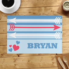 Arrow And Heart Personalised Placemat