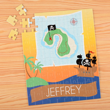 Pirate Personalised Name Kids Puzzle, 8X10