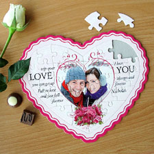 Love Message Personalised Heart Shape Puzzle