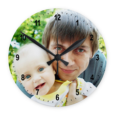 Photo Gallery Frameless Large Round Clock Black Number 10.75