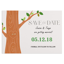 Love Tree Personalised Save The Date Card