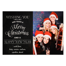 Wishing You Personalised Photo Christmas Card