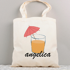 Cool Drink Personalised Summer Cotton Tote Bag