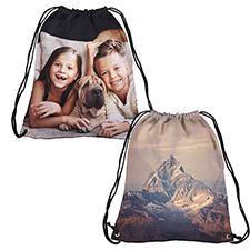 Personalised Photo All Over Print Drawstring Backpack, Large