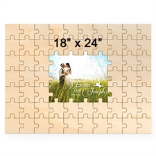 18 x 24 Personalised Printed Middle Wooden Guestbook Puzzle (59 pieces)