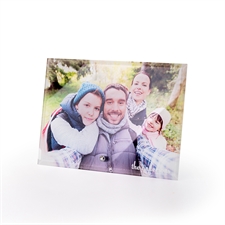 Personalised 7 x 5 Photo Glass Print with Stand, Landscape