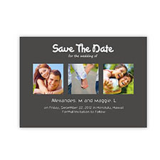 Create Your Own Save The Date Cards, Puppy Love Grey