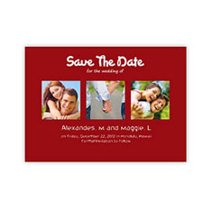Create Your Own Save The Date Cards, Puppy Love Red