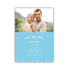 Create Cards For Save The Date, Blue Magical Day