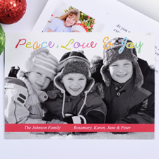 Create Your Own 5X7 Photo Stationery Cards, Colourful Love Wishes Invitations