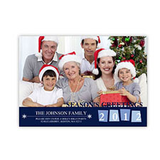 Create Your Own 5X7 Photo Stationery Cards, Colourful Snow Holiday Invitations