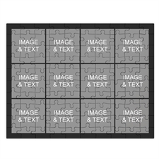 Personalised Facebook Black 12 Collage 12X16.5 Photo Puzzle