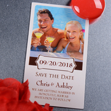Create Bloom Save The Date Photo 2x3.5 Card Size Magnet