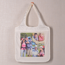 Personalised 3 Collage Folded Shopper Bag, Contemporary