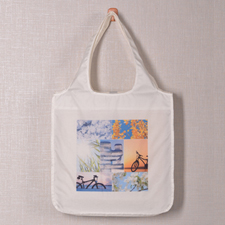 Personalised 7 Collage Folded Shopper Bag, Classic