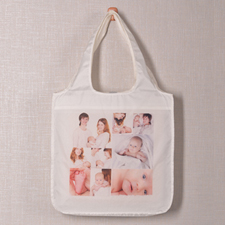 Personalised 9 Collage Folded Shopper Bag, Classic