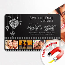 Personalised Fridge 4x6 Large Like In Movies Save The Date Magnet