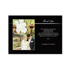Create Your Own 5X7 Band Of Black Thank You Card, Landscape