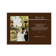 Create Your Own 5X7 Band Of Chocolate Thank You Card, Landscape