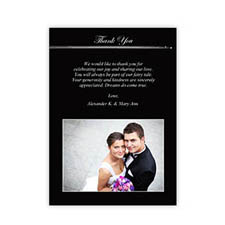 Create Your Own 5X7 Band Of Black Thank You Card, Portrait
