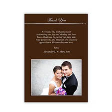 Create Your Own 5X7 Band Of Chocolate Thank You Card, Portrait