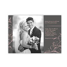 Create Your Own 5X7 Floral Lace Wedding Announcement, Landscape Cards