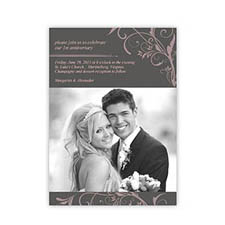 Create Your Own 5X7 Floral Lace Wedding Announcement, Portrait Cards