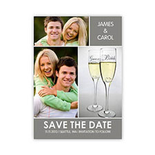 Create My Own Months Save The Date, Grey Invitation Cards
