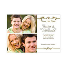 Create My Own Label Of Love Collage Save The Date Invitation Cards