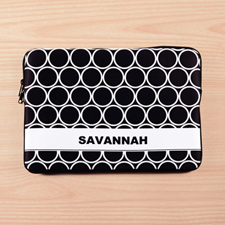 Personalised Name Black Hoopla Macbook Pro 15 Sleeve (2015)