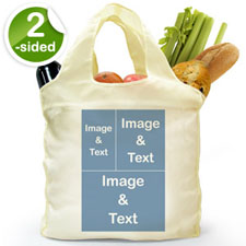 Customise 2 Sides 3 Collage Shopper Bag, Classic