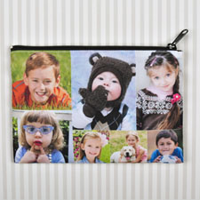 Personalised Seven Collage Photo Cosmetic Bag 6X9 (2 Side Same Image)