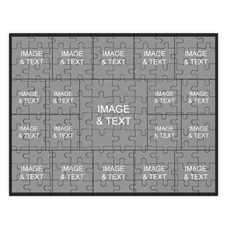 Personalised Instagram Black 19 Collage 12X16.5 Photo Puzzle