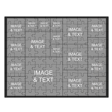 Personalised Instagram Black 18 Collage 12X16.5 Photo Puzzle