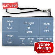 Personalised Instagram Eight Collage 5.5X10 (2 Side Same Image) Clutch Bag (5.5X10 Inch)