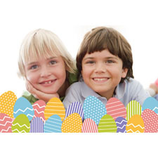 Easter Egg Monogrammed 3D Photo Card
