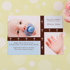 Print Your Own Crossing Bands – Aloe Baptism Collage Invitation Cards