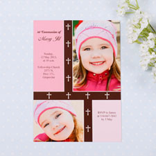 Print Your Own Organic Cross – Girl Collage Communication Invitation Cards