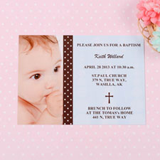 Print Your Own Child Of God – Boy Baptism Photo Invitation Cards