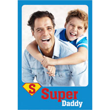 Personalised Superhero Super Daddy Lenticular Greeting Card